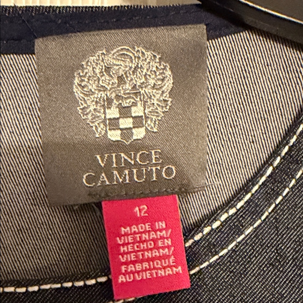 Vince Camuto Navy Midi Dress - Picture 2 of 7